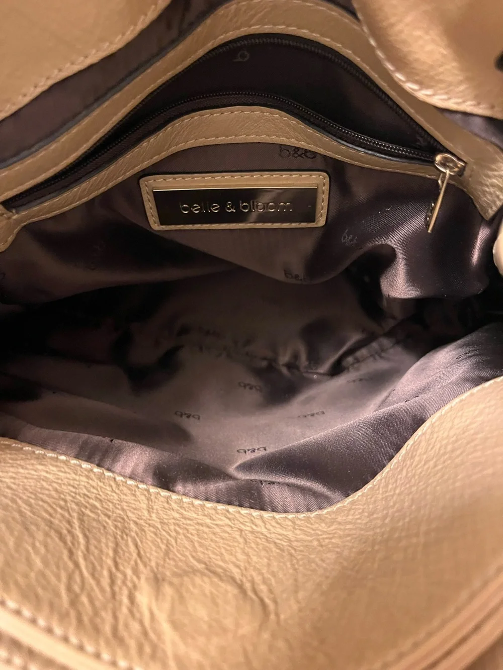 Belle & Bloom Camel Genuine Leather Tote